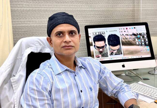 Dr sandeep mahapatra at neo follicle hair transplant clinic